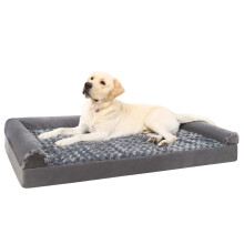 KSIIA Large Dog Bed, Orthopedic Dog Sofa Beds Pet Bed, Dog Couch with Removable Washable Cover, Waterproof Dog Bed, Pet Sofa with U-Shape Bolster,