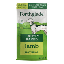 Forthglade Dry Dog Food, Lightly Baked, (6kg Resealable Bag), Adult Dogs, Lamb with Sweet Potato, Grain Free Dog Food with 50% Single Source Protein,