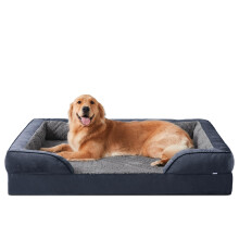 JOEJOY Extra Large Dog Bed, Orthopedic Memory Foam Dog Beds, Washable Dog Bed, Grey, Fits up to 90lbs, Good for Golden Retriever, Labrador?German