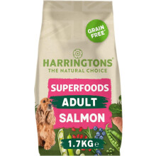 Harringtons Superfoods Complete Grain Free Hypoallergenic Salmon with Veg Dry Adult Dog Food 1.7kg (Pack of 4) - Made with All Natural Ingredients