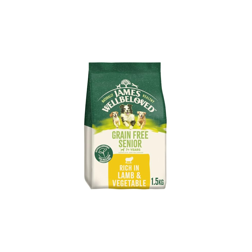 James Wellbeloved Dog Senior Hypoallergenic Dry Food Grain Free Lamb 1.5 Kg