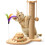 Multifunctional Cat Scratching Post ? Scratching Post for Indoor Cats with Widened Solid Wood Base, Two Sisal Rope Balls, Interactive Track & Spring 1