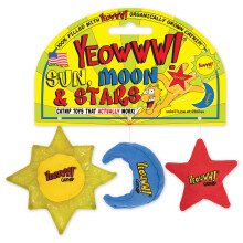 YEOWWW Catnip Cat Toy For Indoor And Outdoor Cats -Premium Quality Strong Catnip Toys For Cats (1x Crinkle Catnip Toy Sun 1 x Moon 1x Star)