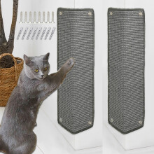 JanYoo 2 Pieces Cat Scratcher Mat Cat Furniture Protectors Sisal Cat Scratching Pad Protecting Bed Sofa Scratch Mat Cat Scratch Pad Rug 60 ? 25