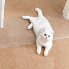 Uross Carpet Protector for Pets - 110CM Cat Protector for Doorway, Anti Scratch Under Door slip Cats Scratching Mat, Easy to Cut Plastic pad Scratch