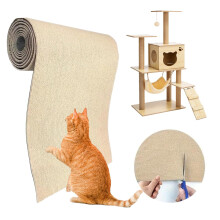 200?40cmSelf Adhesive Cat Scratching Mat, DIY Cat Scratch Mat Mat Wall Mounted Anti Scratch Furniture Protector for Walls Floors Sofas Chair Gift