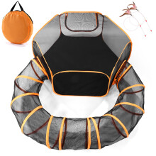 Odoland Large Pet Tunnel Cat, Foldable Small Animal Playpen Outdoor Cat Enclosure Tunnel Protable Dog Playpens Indoors for Hamster, Guinea Pig, Rabbit
