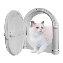 Cat Flaps for Door, Kitty Door for Interior Door, No-Flap Pet Doors for Small Cats up to 20 lbs, Easy Installation, Blocking Dog and Cat Litter