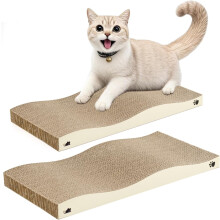 Conlun Cat Scratching Board, Corrugated Cardboard Cat Scratcher for Indoor Cats, Durable Scratch Pad, Heavy Duty, Double-Sided Usability, Recyclable,