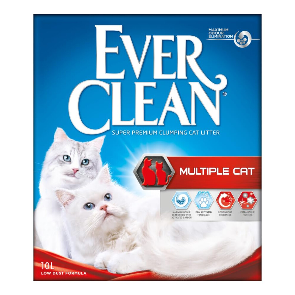 Ever Clean Clumping Cat Litter, Multiple Cat, Scented For Long-Lasting Freshness, Unbeatable Clumping Strength, 10L