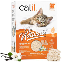 Catit Go Natural! Clumping Pea Pod Cat Litter Vanilla Scented 2 x 2.8kg (5.6Kg)