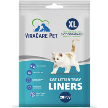 20 x Cat Litter Tray Liners Extra Large | With Drawstrings | Biodegradable | Scratch Resistant And Leak Proof | For X-Large Litter Trays | Cat Litter