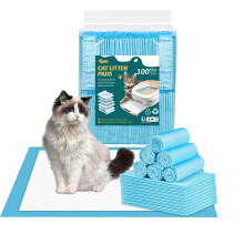 Ownpets Cat Litter Pads 45X33CM Leak-proof 6-Layer Kitten Potty Training Pads Cat Litter Box Pee Pads with Super Absorbent Surface for Pets, 50 Pack
