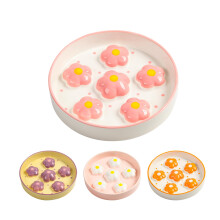 Ceramic Cat Slow Feeder Bowl - Slow Feeding Cat Bowl Healthy Eating - Colorful Design Cute Cat Food Plate - Fun Cat Puzzle Feeder Dish - Dishwasher