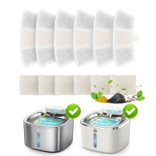 oneisall 6pcs Replacement Filter for Model PW04 3.5L Wireless 5000mAh Battery Operated Stainless Steel Cat Fountain for Drinking
