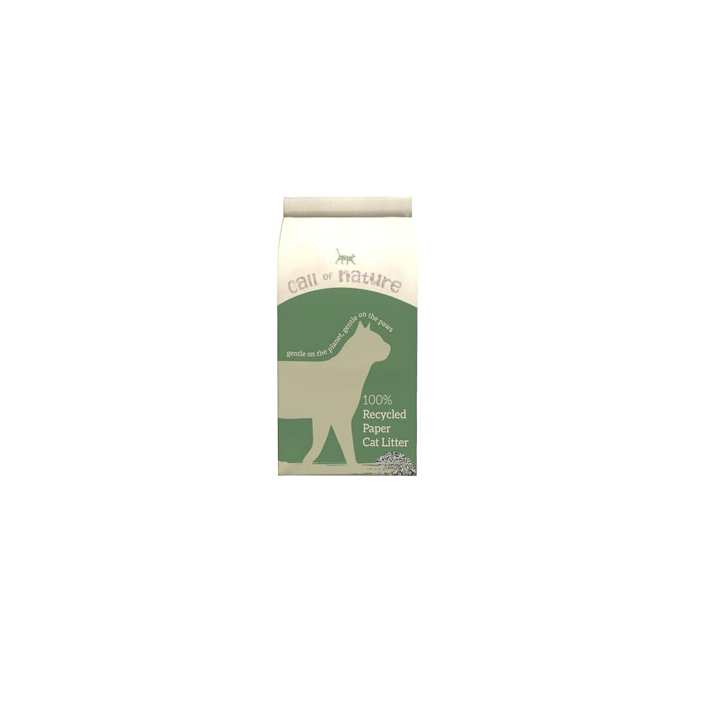 Call of Nature Recycled Paper Cat Litter Pellets - Biodegradable, Odour Control, Dust Free, Non Clumping Cat Litter Paper Pellets - Bulk Cat Litter 28