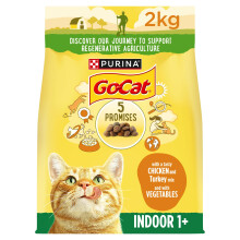 Go-Cat Adult Indoor Chicken & Veg Dry Cat Food 2kg, Pack of 4