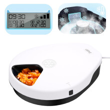 UBPET Automatic Cat Feeder Wet Food with Fresh, 1-4 Day Freshness for Wet/Dry Food/Dairy - Semiconductor Refrigeration, with Timer, 5 Food