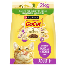 Go-Cat Adult Chicken & Duck Dry Cat Food 2kg, Pack of 4