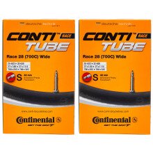 Continental Unisex's Race Tube Wide 28" Inner, Black, [25-622->32-630] Pack of 2