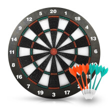 Queta Kids Dart Board - 16 Inch Safety Board with Soft Rubber Darts - Fitness Game for Children