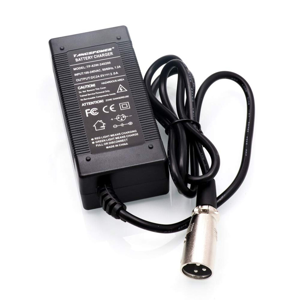 Tangspower Mobility Scooter Battery Charger 24V 2A Quality Mobility Wheelchair 28.8V Battery Charger Power Adapters Xlr Connector