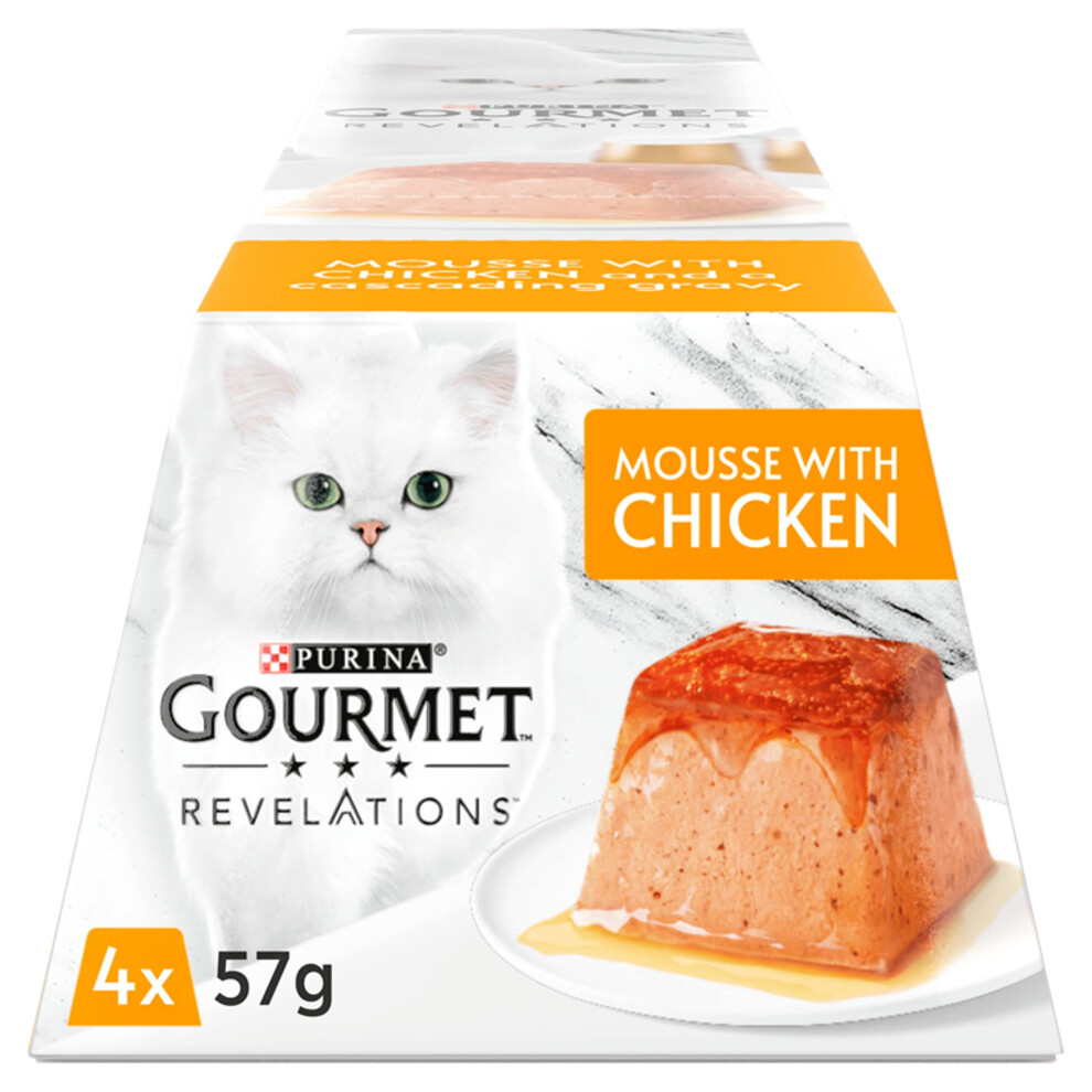 Gourmet Revelations Chicken In Gravy Wet Cat Food 4X57g, Pack Of 6
