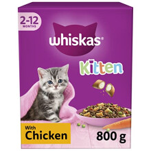 Whiskas Junior Chicken Pack of 5 x 800 g Bags, Kitten Cat Dry Food