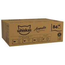 WHISKAS Cat Pouches Fragrant Fusion in Gravy 84x85g ? Tasty Wet Cat Food with Fragrant Fusion Flavors