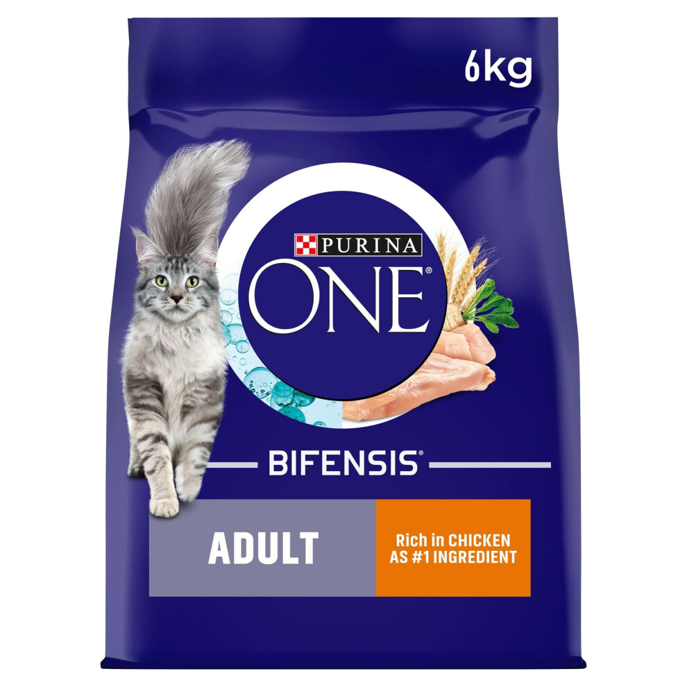 Purina One Adult Dry Cat Food Rich In Chicken 6Kg, Packaging May Vary