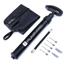 PUMP PRO Ball Pump with Needles, Hose, Adaptors & Bag | Fast Hand Air Pump for Football, Basketball, Rugby, Bike, Balloons, Volleyball, Netball,