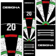 Designa Darts MAT43 | Non Slip Carpet Dart Mat, Double Top, 290cm x 60cm