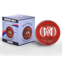 Mozi Sports? Youth Junior Cricket Ball Leather School Club Balls Weight 135gm (Red)