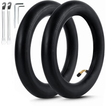 OUXI 2 Pack 10 x 2.125 Inner Tube Inflatable Front/Rear Tires Double Thickness Anti-slip Replacement Tires for Electric Scooter 0? Valve Angle with