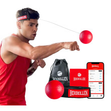 Boxbollen Original with App, Used by Celebrities - MMA Gear Box Ball - Reaction Ball with Adjustable Strap - Interactive Boxball App Integration - 1