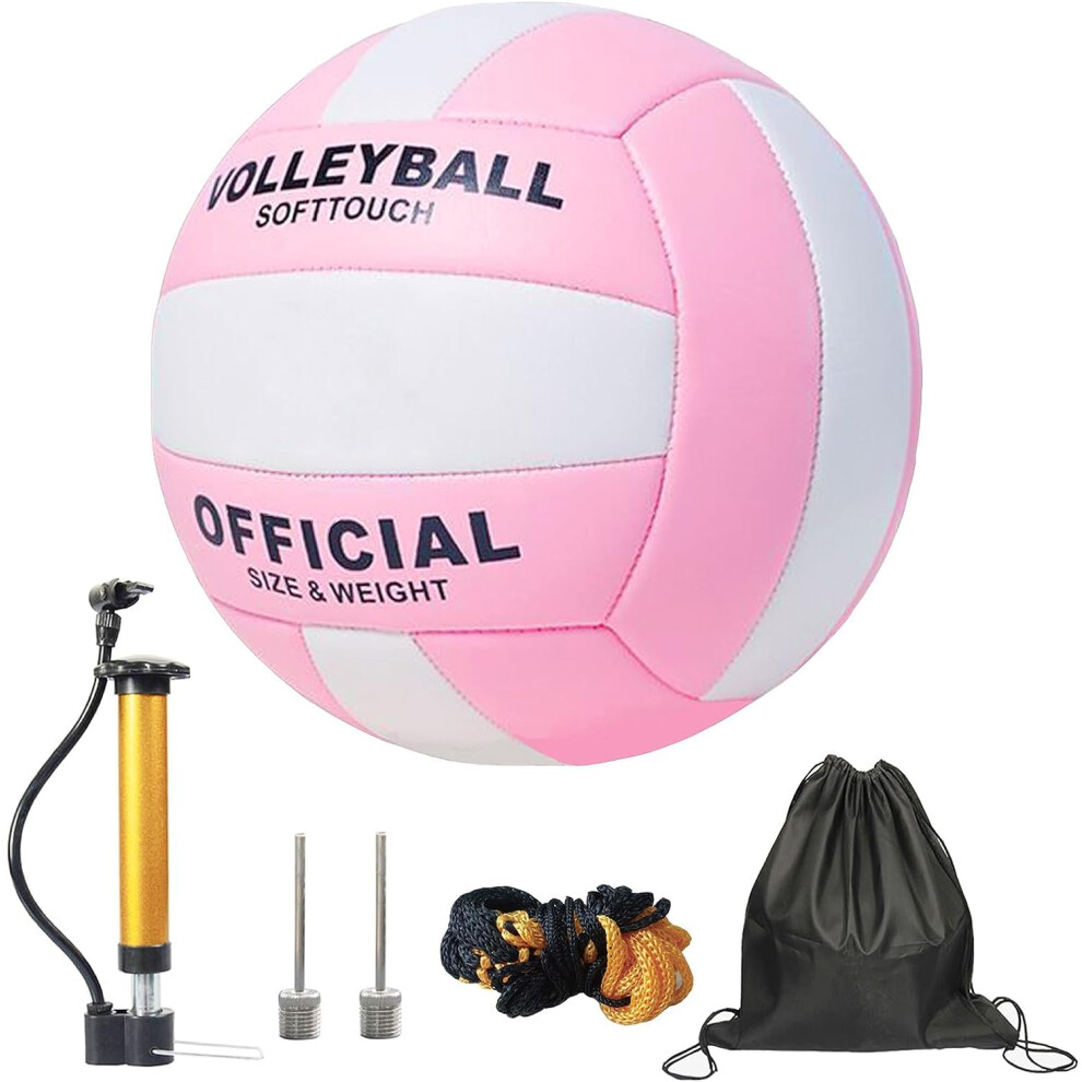 DRSUMLF Volleyball Official Size 5, Volleyball Kit, Volleyballs, Soft Volleyball Beach Volleyball Pool Volleyball for Indoor Outdoor Beach, Training-image-OPC-PHC9YQD-NEW