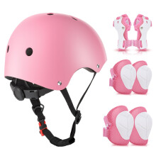 WayEee Kids Helmet and Pads Set Age 3-10 Years, Adjustable Kids Bike Helmets, Boys & Girls Kids Skateboard Helmet, Knee, Elbow &Wrist Pads Set, for