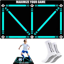 Football Training Mat - Soccer Mastery Skills XL Mat 90 x 60cm for Dribble, Ball Control & Stress Relief Footstep Compatible FPRO APP, Birthday Gift