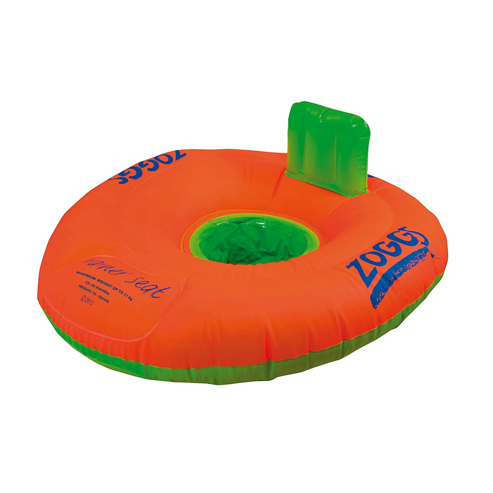 Zoggs Baby Zoggy Inflatable Trainer, Swim Seat, 12-24 Months/Up To 15 Kg Orange/Green