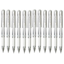 uni-ball Signo Broad Metallic UM-153 Pen - White, Pack of 12