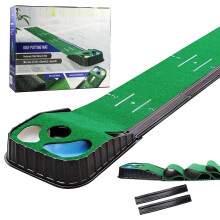Golf Putting Mat Set width 15.3''(39cm) x length 106''(270cm) with Return Track Indoor & Outdoor