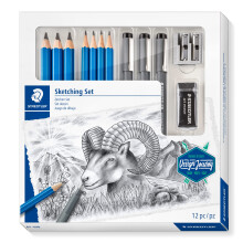 STAEDTLER 61 100 Design Journey Sketching Set - Mixed Set for Sketching Beginners (Pack of 12 Pieces)