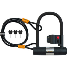 SIGTUNA Bike Lock - 16mm Heavy Duty Bicycle U Lock Shackle and Mount Holder, 1.2m Steel Chain Cable and 3 High-Security Keys for Road Bike, Electric
