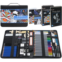 Sketch Pad and Pencil Set H & B 100pack Sketching Pencils Set with Sketch Book Drawing Sets for Adults with Watercolor Pencils, Sketching Pencils for