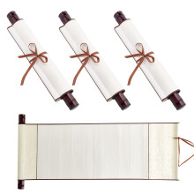 WEBEEDY 3PCS Blank Hanging Scroll Vintage Blank Paper Scrolls Wall Mounting Scrolls Silk Chinese Calligraphy Drawing Scrolls Paper for Writing,