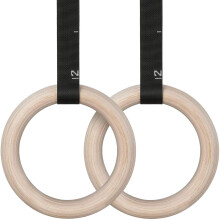 LIFERUN Gymnastics Rings Gymnastics Rings Olympic Gymnastics Rings with Grip Strap, Adjustable Buckle Straps and Markings, Rings Training for Full