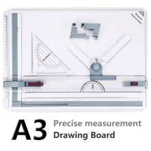Preciva A3 Drawing Board, A3Drawing Table, Multi-function Technical Drafting Tables Metric System 51 * 36.5cm with Parallel Motion Accessories,