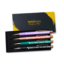 INNObeta Theater Gifts for Women Men, Ballpoint Pen Set of 4 with Quotes, Musical Broadway Theatre Lover Gift for Friends, Actors