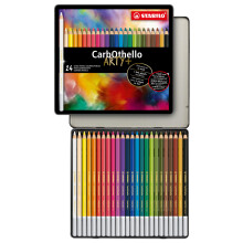 STABILO CarbOthello - Chalk-Pastel Pencil - ARTY+ - Tin of 24 - Assorted Colours