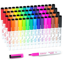 Shuttle Art Whiteboard Markers, 60 Colours Magnetic Whiteboard Pens Fine Tip and Eraser, Dry Wipe White Board Pens for Kids Writing on Whiteboards,